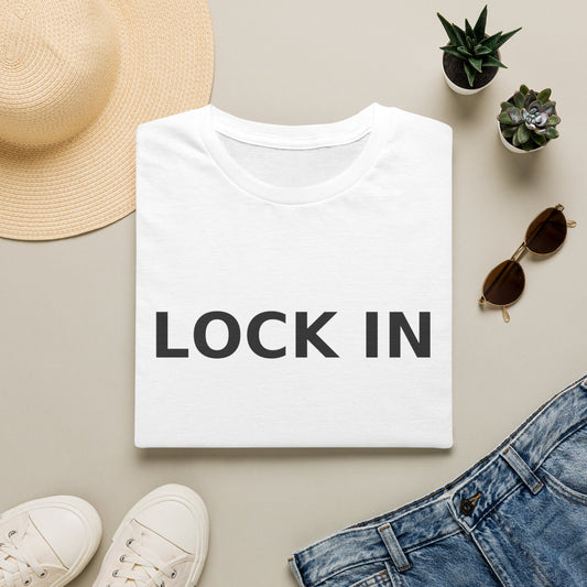 LOCK IN T-Shirt — Motivational Minimalist Graphic Tee